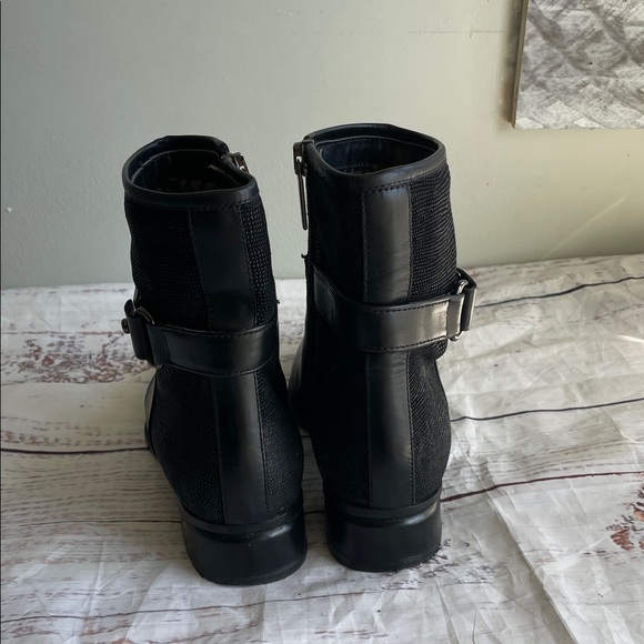 Aquatalia Black Leather Ankle Booties - Picture 4 of 9